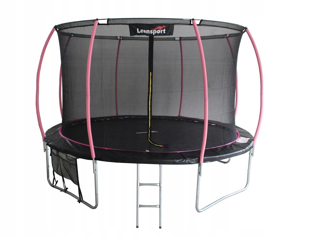 -NIE DODAWAĆ (DODAĆ NA WIOSNĘ)TRAMPOLINA LEAN SPORT MAX 6FT CZARNO-RÓŻOWA