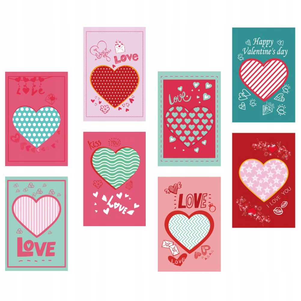 8 sztuk Miłość prezenty Ślubne kartki z życzeniami