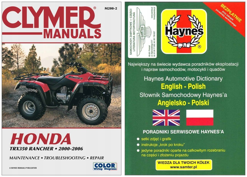 Honda TRX350 Rancher (2000-2006) instrukcja napraw Clymer +GRATIS 24h