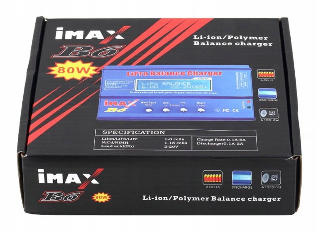 Купить IMAX B6 6A 80 Вт LiPo NiMH зарядное устройство + блок питания 60 Вт: отзывы, фото, характеристики в интерне-магазине Aredi.ru