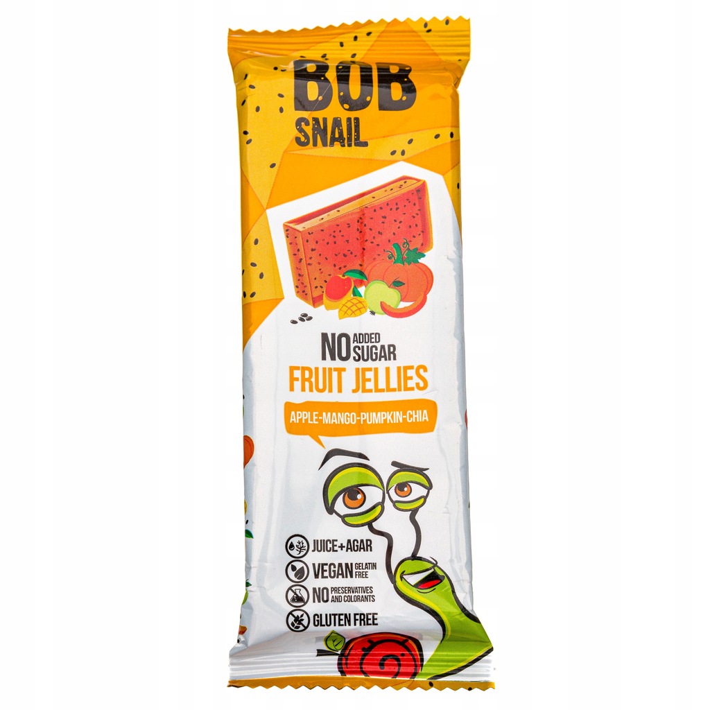 BOB SNAIL JELLY ŻELKI JABŁKO MANGO DYNIA CHIA 38G