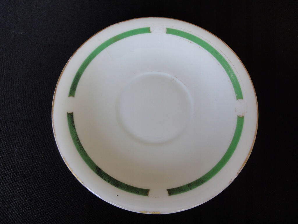 MEISSEN ,MIŚNIA biało zielony talerzyk 11 cm 1929