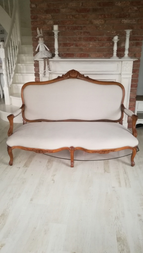 Stylowa francuska sofa Ludwikowska, Antyk, Ludwik