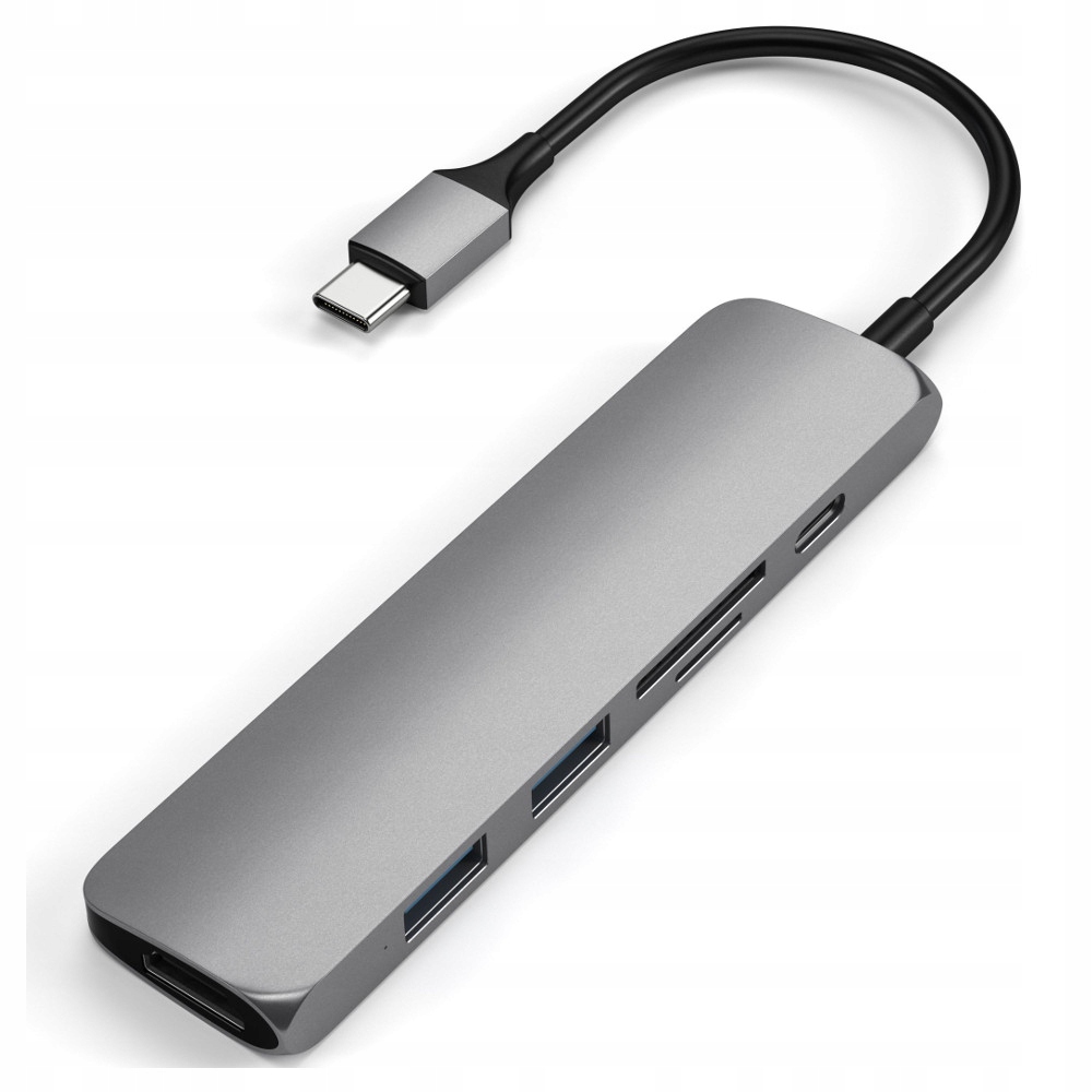 Купить АДАПТЕР SATECHI USB-C на USB, HDMI 4K, SD СЕРЫЙ: отзывы, фото, характеристики в интерне-магазине Aredi.ru