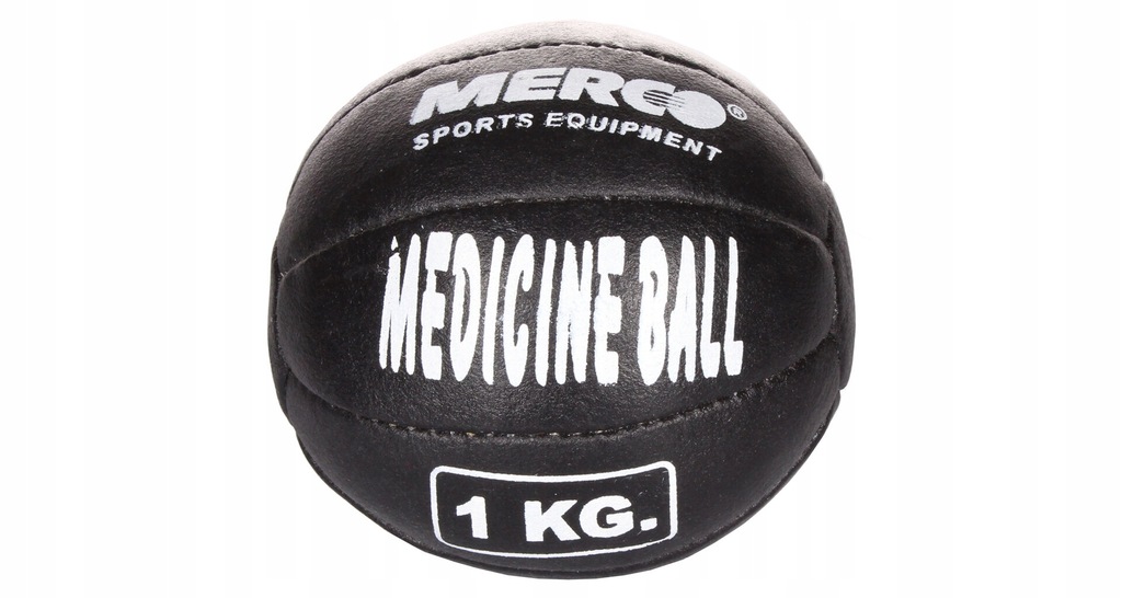 Czarna skórzana piłka lekarska, 4 kg