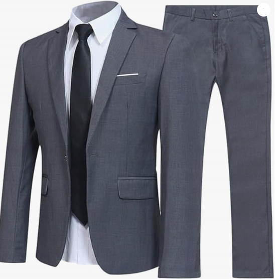 L2578 Allthemen 2-częściowy garnitur męski slim fit, biznesowy R.L