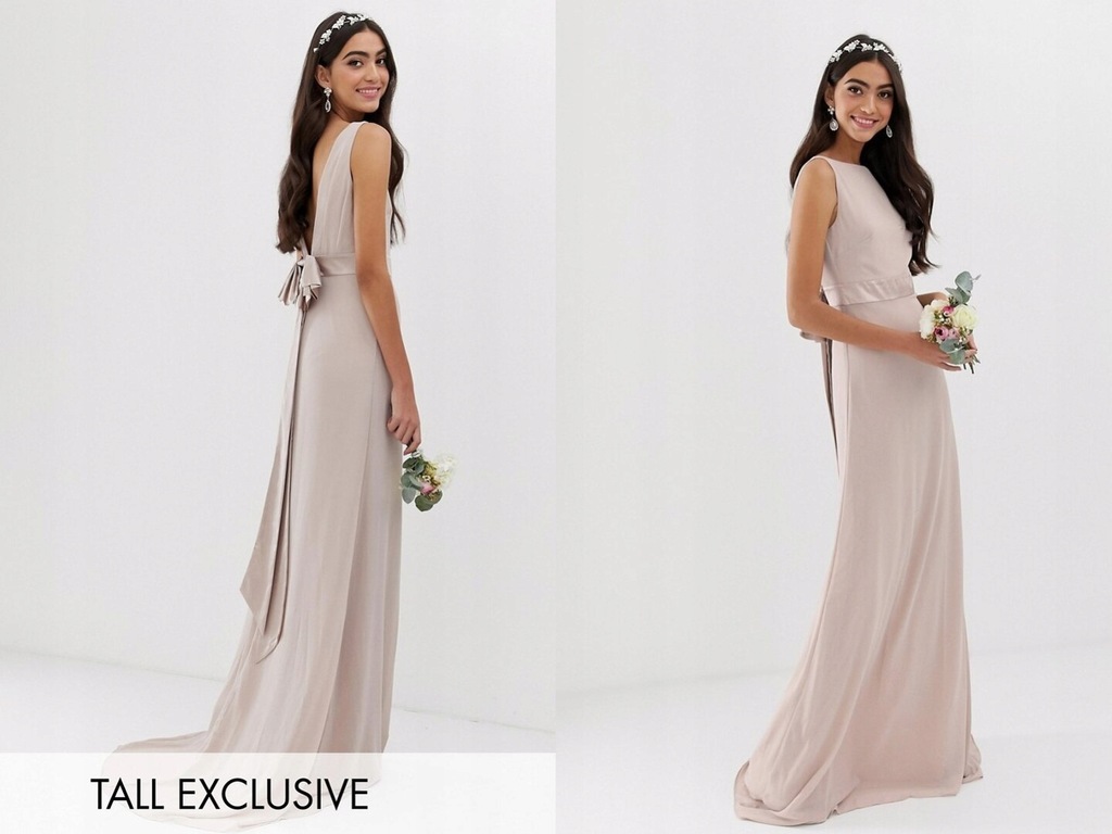 TFNC Tall - Exclusive - Różowa sukienka maxi XL/42