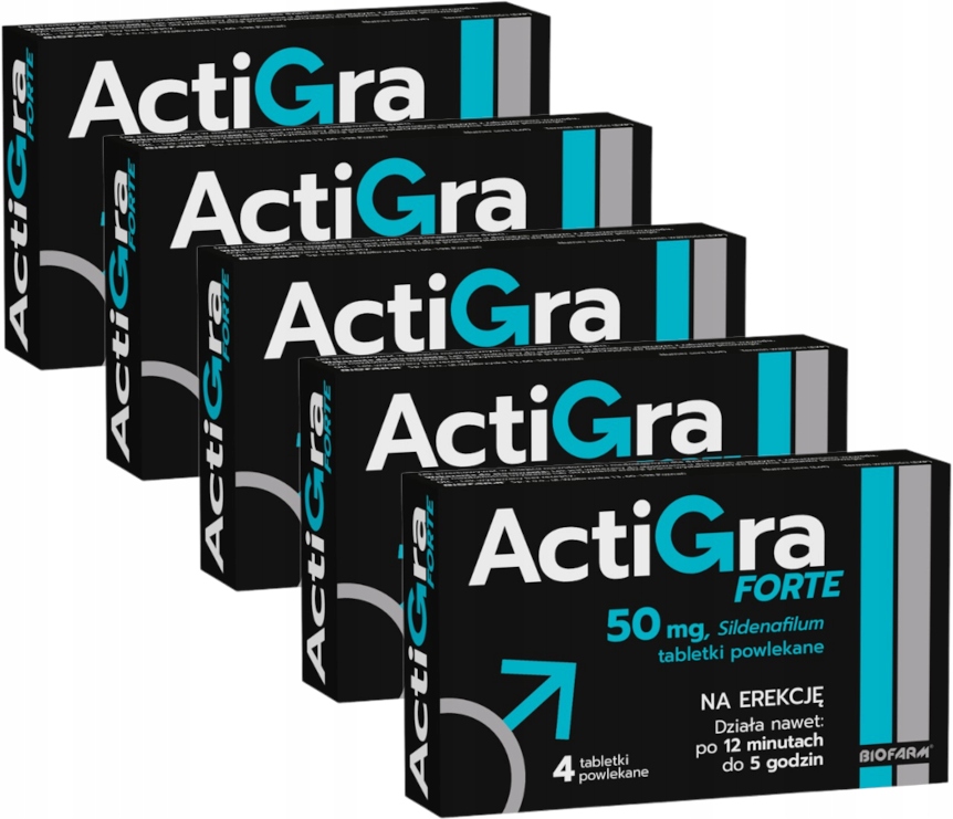 Actigra Forte lek potencja erekcja 0,05g 5 x 4 tab