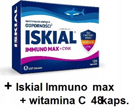 Iskial immuno max +CYNK, 120kaps. + Iskial wit. C 48kaps. GRATIS