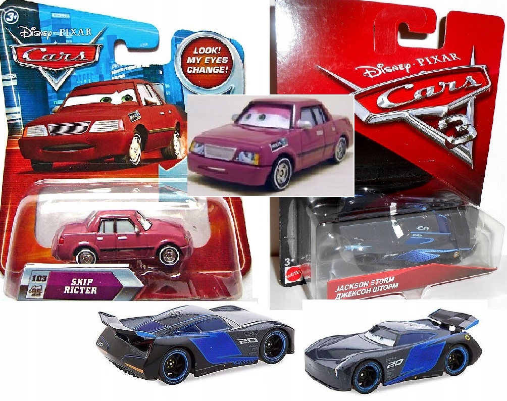 JACKSON STORM + SKIP RICTER Sztorm Auta 1:55 Cars