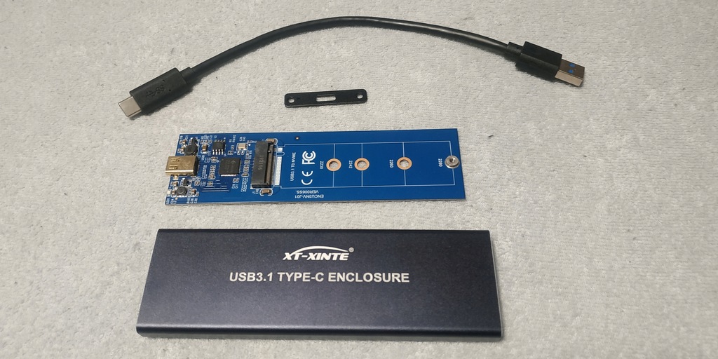 ADAPTER DYSKÓW SSD PCI-E Key M NVM-e TO USB 3.1