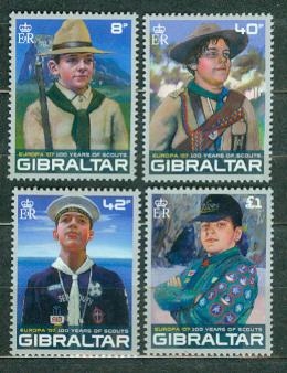 GIBRALTAR ** EUROPA, skauci Mi 1210-13