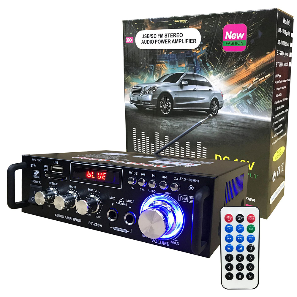 AMPLITUNER WZMACNIACZ STEREO RADIO MP3 BLUETOOTH