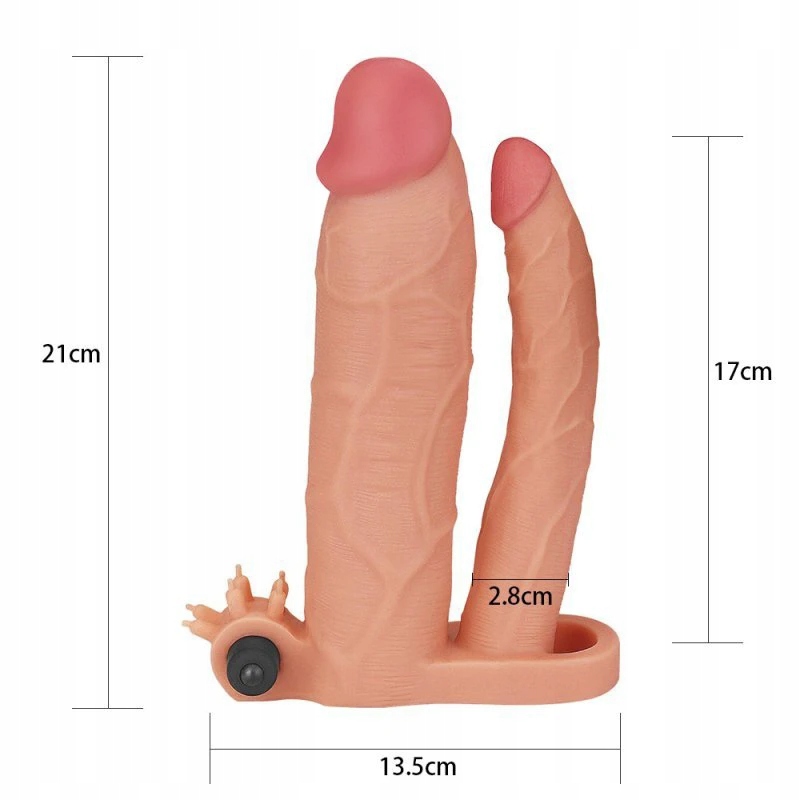 Nakładka Pleasure X-Tender Double +7,6cm Lovetoy
