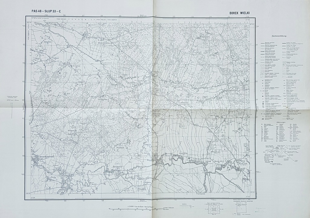 Mapa Borek Wielki Pas 48 Słup 33 E