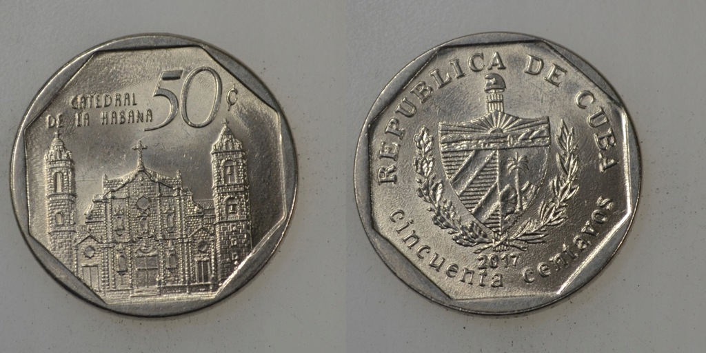 Kuba Cuba 50 Centavos 2017 rok BCM