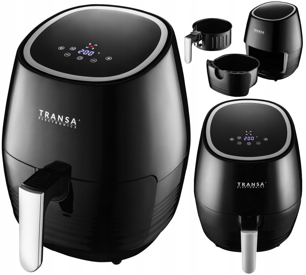 Frytkownica beztłuszczowa QuickAir Black TRANSA ELECTRONICS 2,5l LED