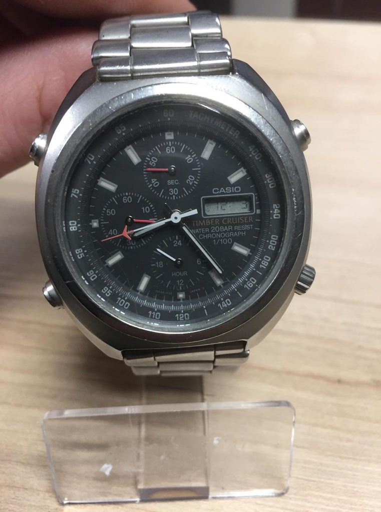 【ジャンク】CASIO　TIMBERCRUISER　TIC-100　クロノグラフ 希少 CASIO TIMBERCRUISER TIC-100 カシオ ティンバークルーザー