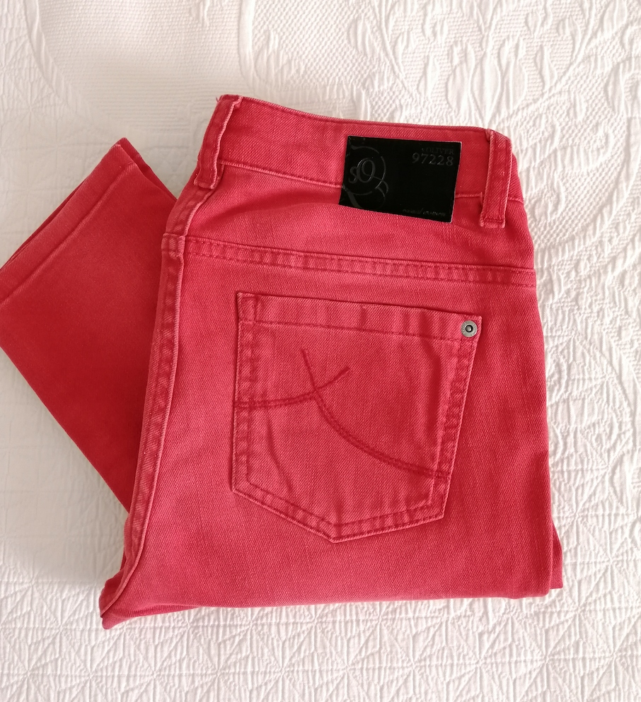 s.Olivier czerwone jeansy 38 używane, jak nowe