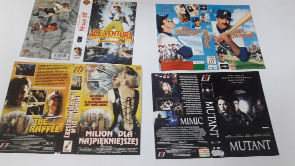 A-0802 pakiet 8 okładek kaset vhs
