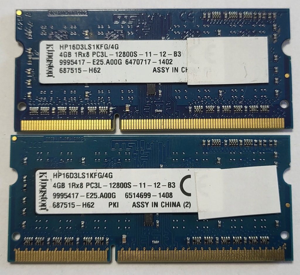 Pamięć RAM Kingston 8GB (2x4GB) 1600 MHz Laptop - HP16D3LS1KFG/4G