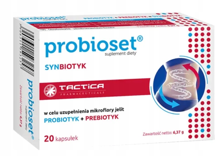 PROBIOSET synbiotyk KULTURY BAKTERII jelita 20szt