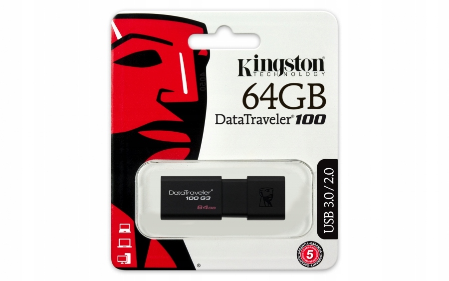 Купить ФЛЕНКЕРНАЯ ПАМЯТЬ KINGSTON DT100 G3 USB 3.0 64 ГБ: отзывы, фото, характеристики в интерне-магазине Aredi.ru