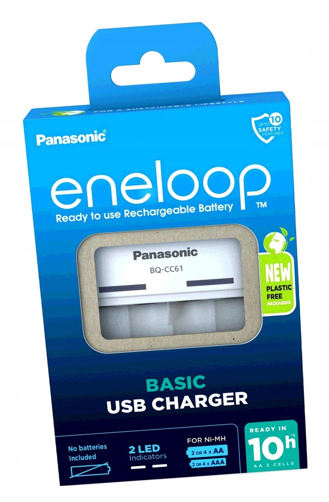 Ładowarka Panasonic Eneloop BQ CC61 na USB