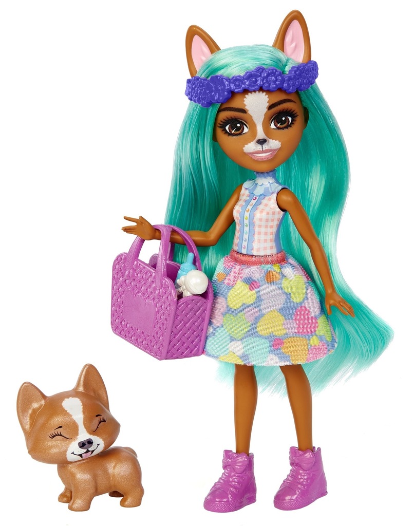 NADERWANE OPAKOWANIE Enchantimals Lalka i dzieci - Crizia Corgi HLK83