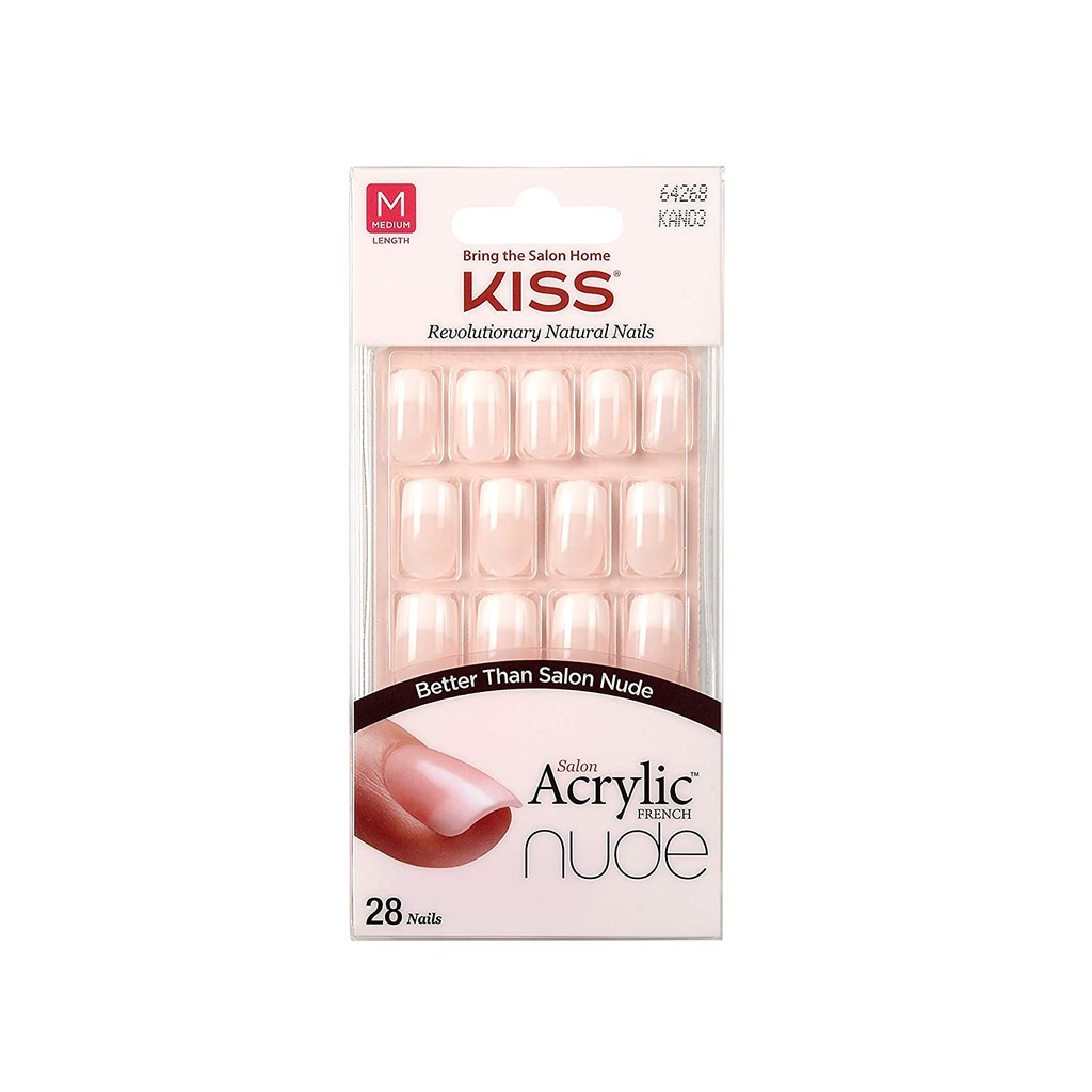Kiss KAN03 Acrylic Nails french nude 28 szt