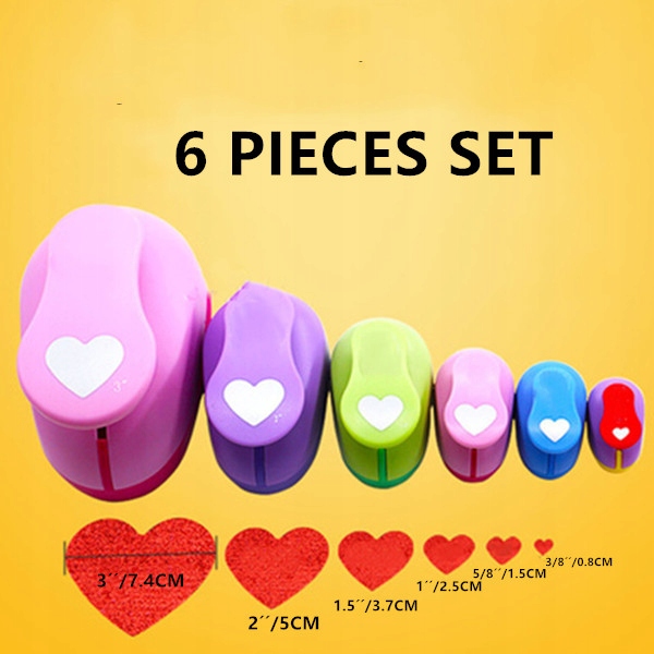 Free Ship 8mm-76mm heart shaped Craft Hole Punch