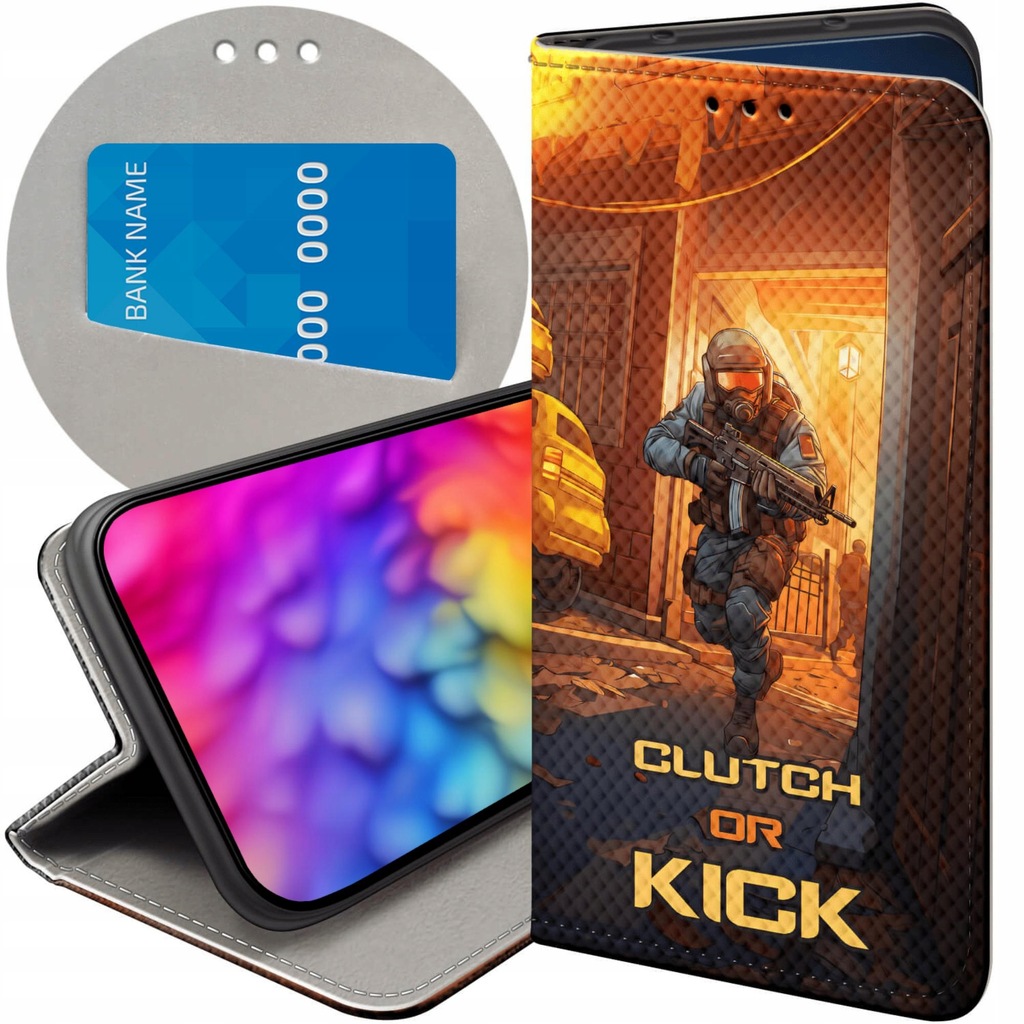 ETUI Z KLAPKĄ DO REALME GT NEO 2 WZORY CS GO COUNTER-STRIKE FUTERAŁ CASE