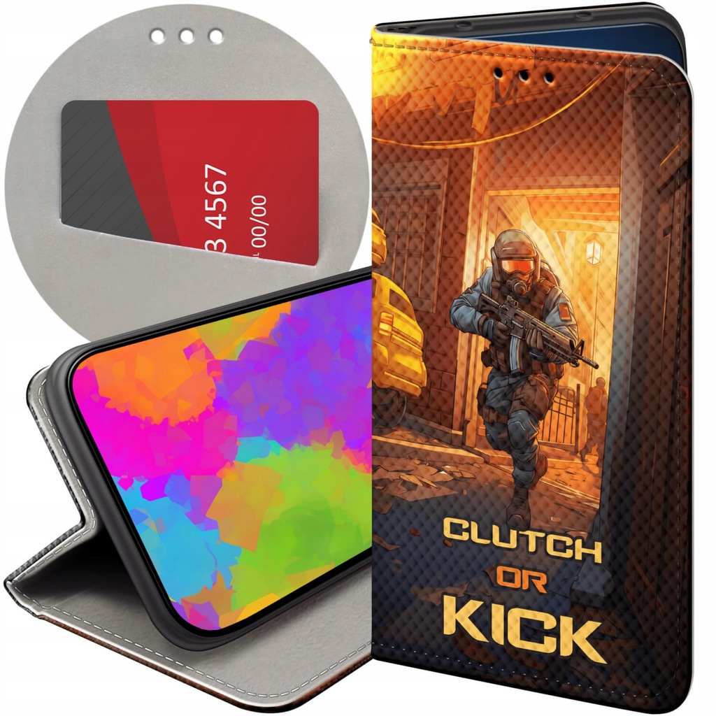 ETUI Z KLAPKĄ DO SAMSUNG GALAXY S23 ULTRA WZORY CS GO COUNTER-STRIKE CASE