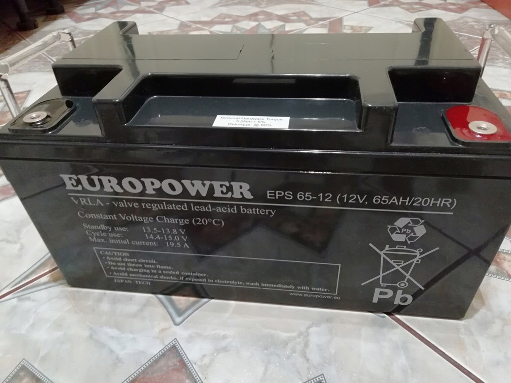 Akumulator żelowy EPS-12V 65Ah - Europower.