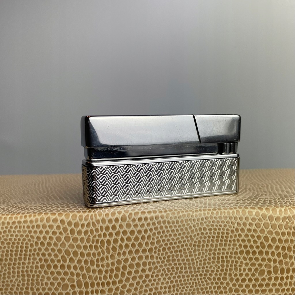 Silver Match francuska zapalniczka vintage chromowana długa