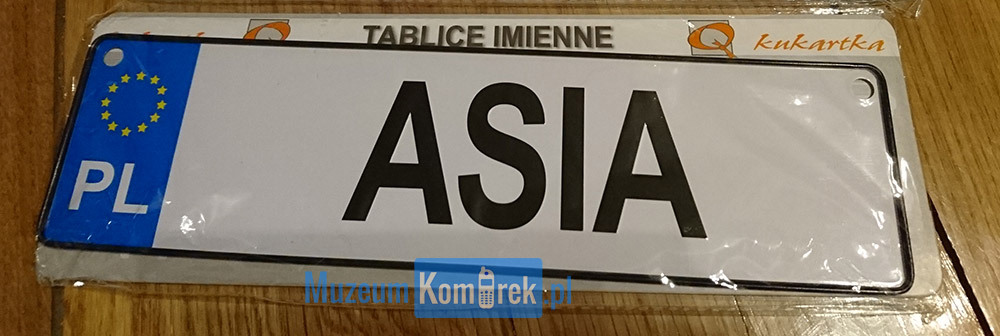 2 Tablica Imienna ASIA od MuzeumKomorek.pl