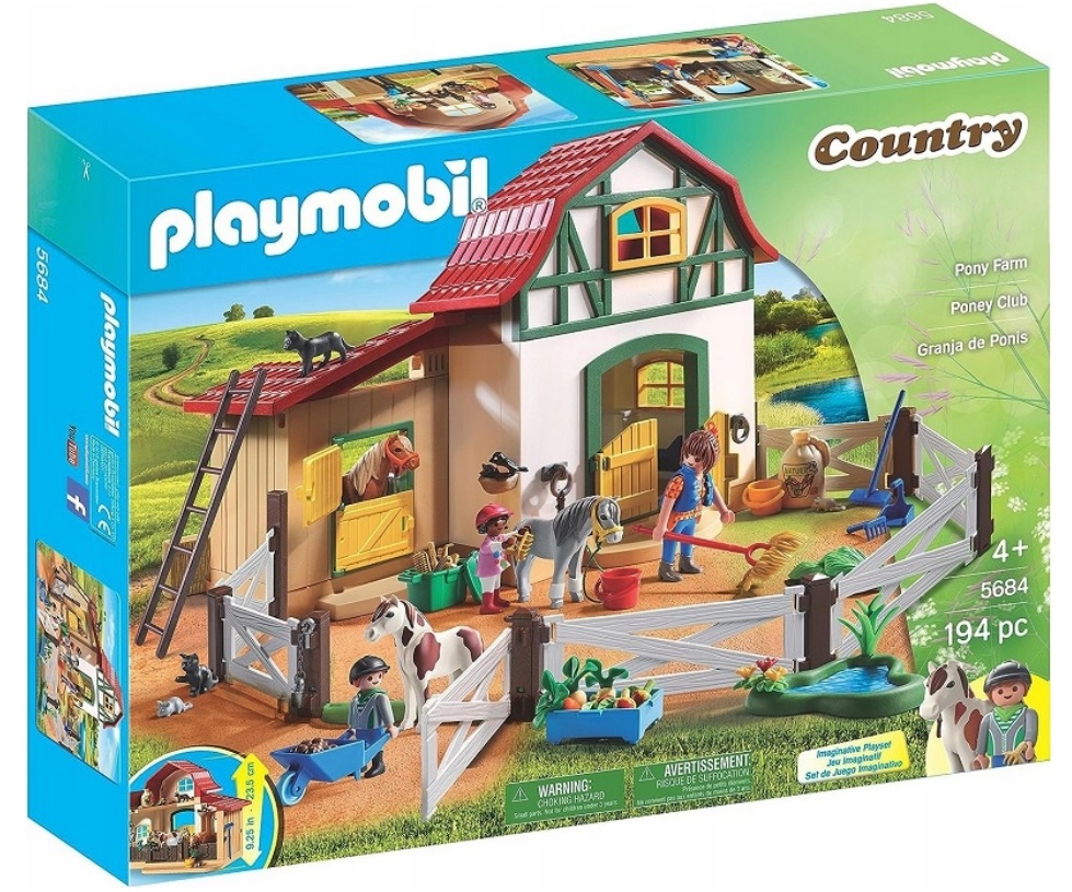 Playmobil Country 5684 Duża Farma Kucyków Stadnina Koni Konie 194 elementy