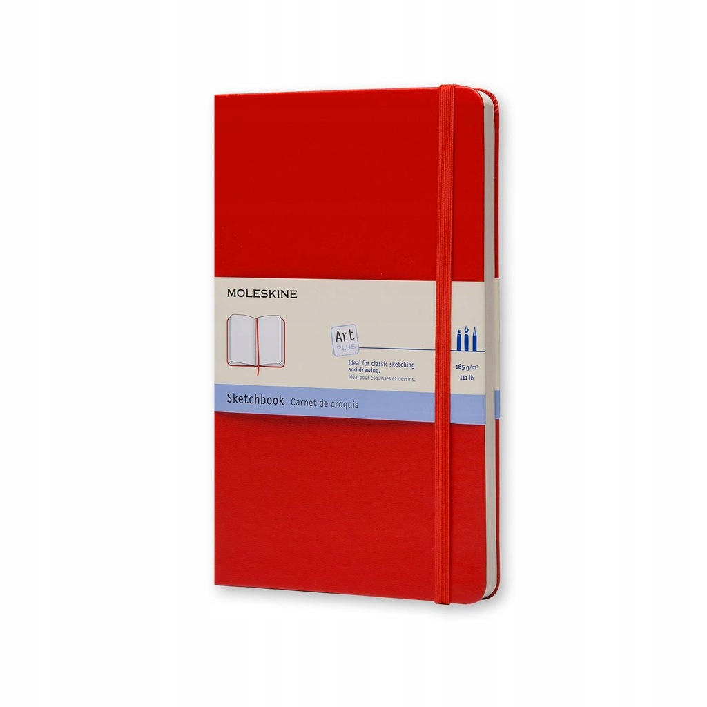 Szkicownik Moleskine L, twarda oprawa, czerwony