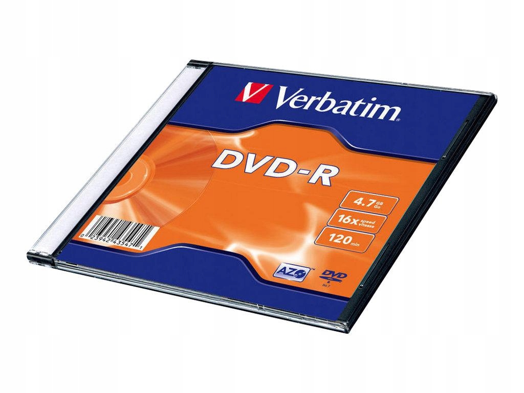 VERBATIM 43547 Verbatim DVD-R slim jewel case 1pc 4.7GB 16x