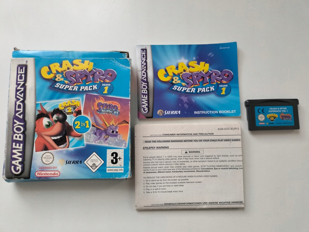 CRASH & SPYRO SUPER PACK GBA Game Boy Advance