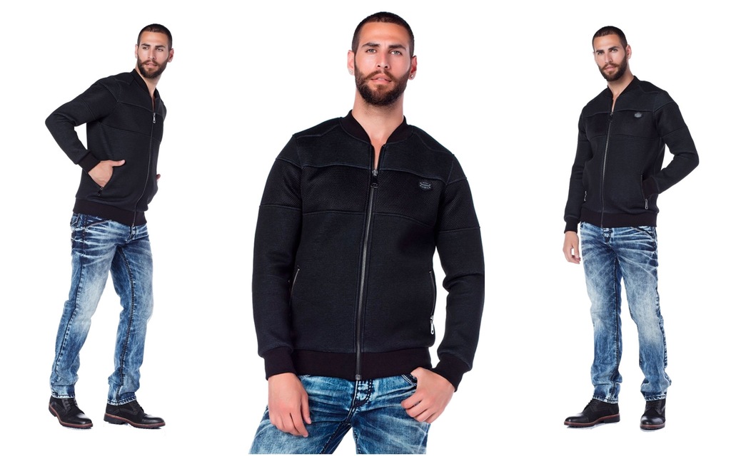 CIPO BAXX KURTKA MĘSKA BOMBER PIANKA CJ141 BLACK~M