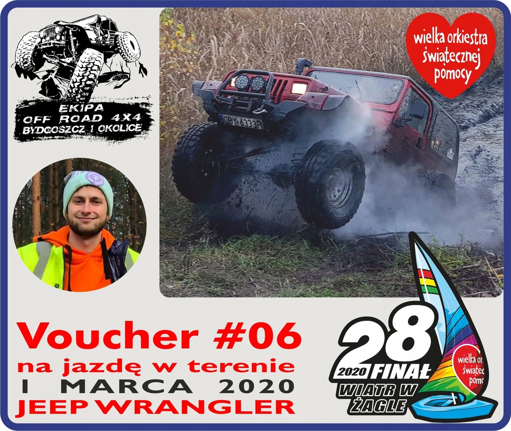 Voucher #6 na jazdę w terenie Jeep Wrangler YJ 93r