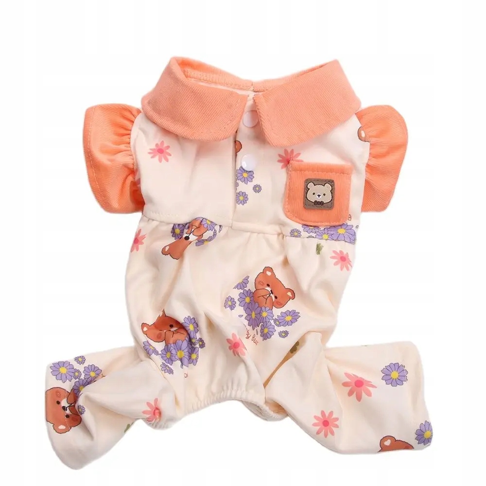 Piżama dla psa kota kombinezon kreskówka projekt kot szczeniak odzież dom