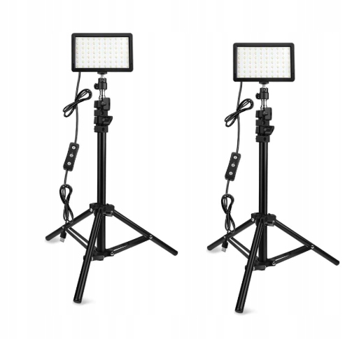 Lampa studyjna OBEAMIU 2szt. Oświetlenie LED 10W 5600K z filtrami
