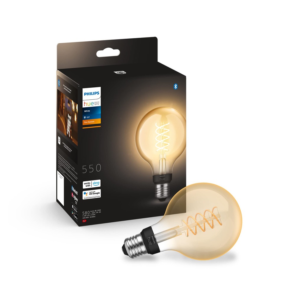 Żarówka Philips Hue LED Filament E27 G93 7W