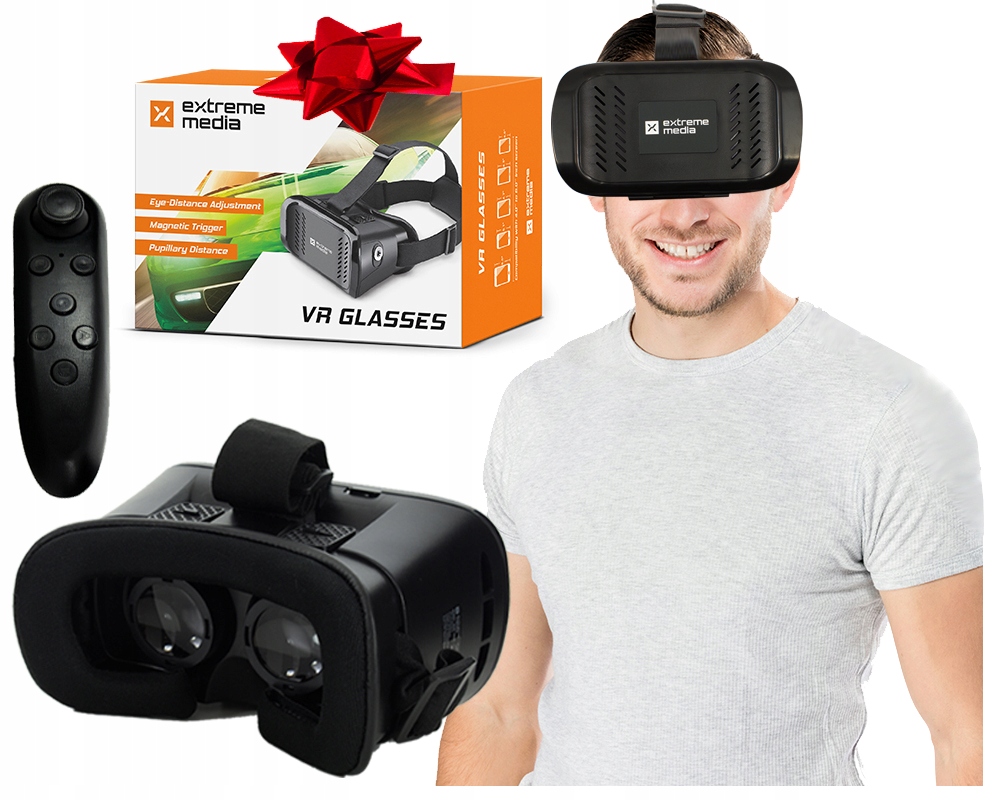 OKULARY GOGLE 3D VR BOX VIRTUAL REALITY 360+pilot
