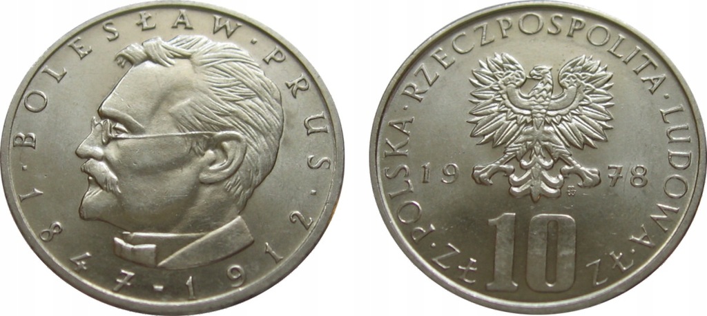 10 ZŁOTYCH BOLESŁAW PRUS - 1978 r. OKOŁOMENNICZA