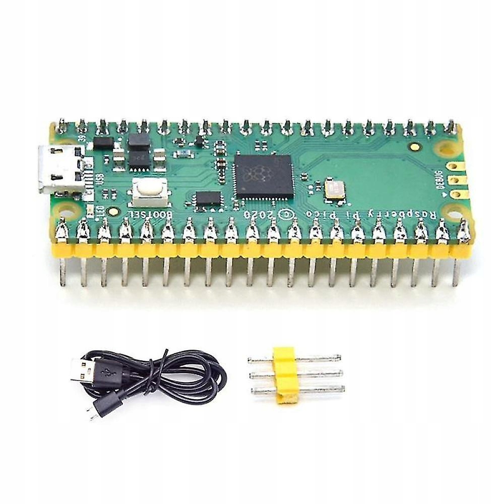 Płytka rozwojowa RP2040 z mikroprocesorem Arm Cortex M0 i kablem USB