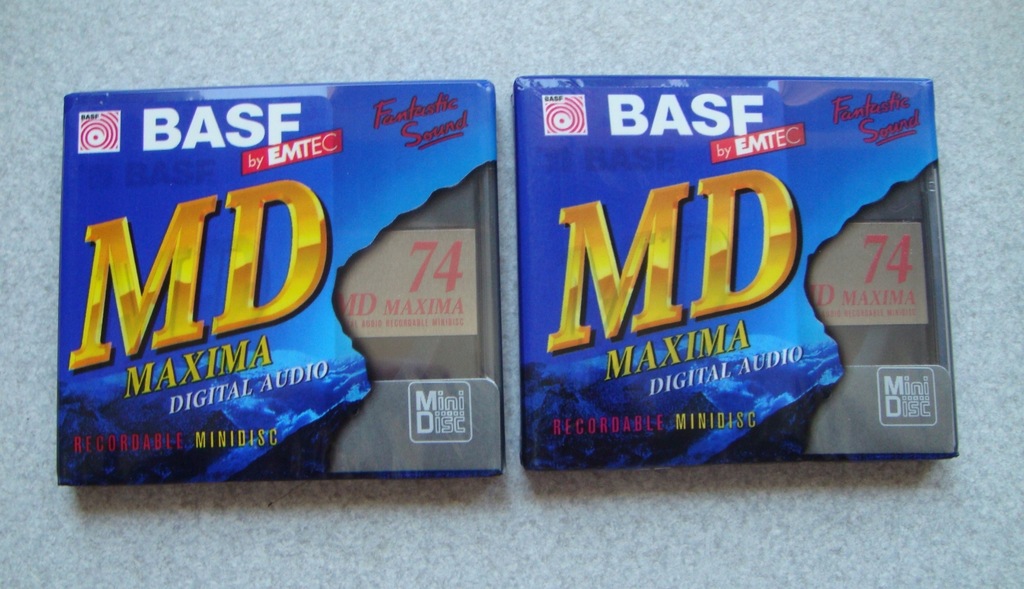 2x MINIDISC BASF 74 fabryczna folia Japan