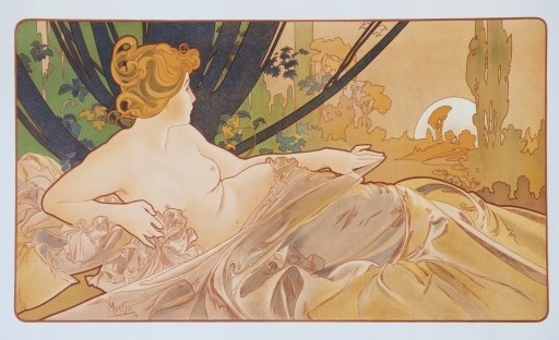 Alfons Mucha 120x70 cm Świt obraz
